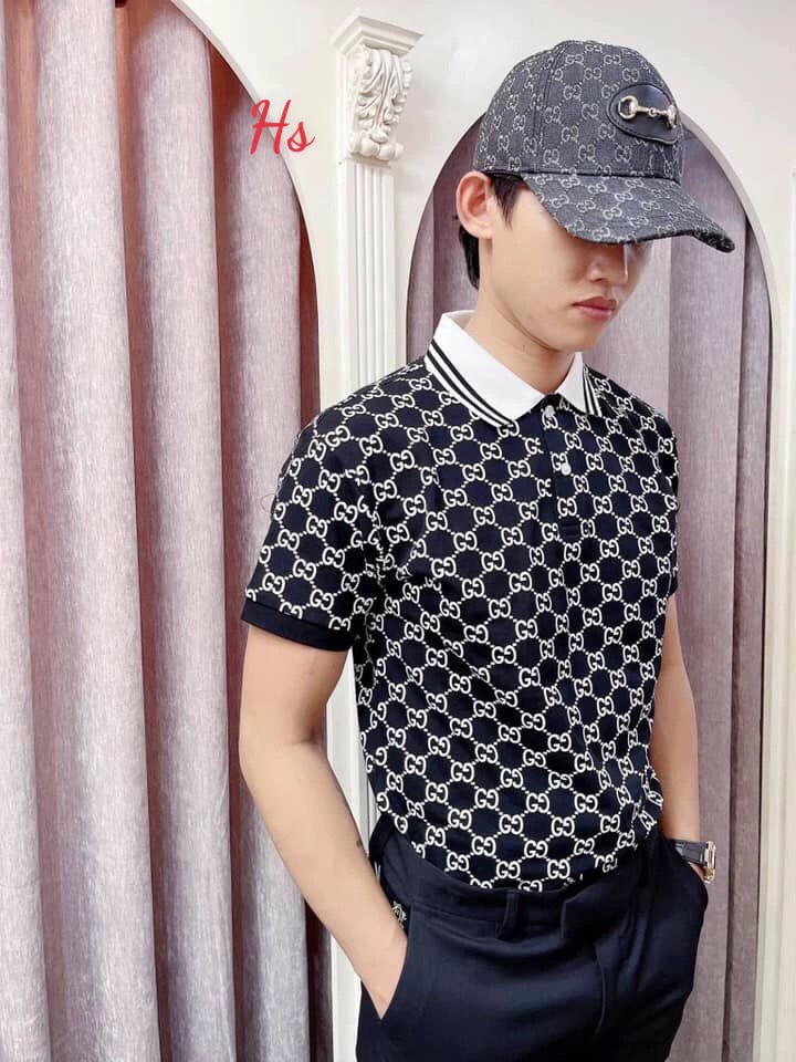 Áo Polo Nam Nữ Cộc Tay Cổ Bẻ In Chữ G0157