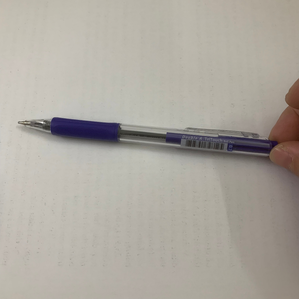 (BÚT NÉT TO) Hộp 12 bút bi Double A DBP-107 nét 0.7mm - Mực xanh (Tặng bút nhớ dòng)