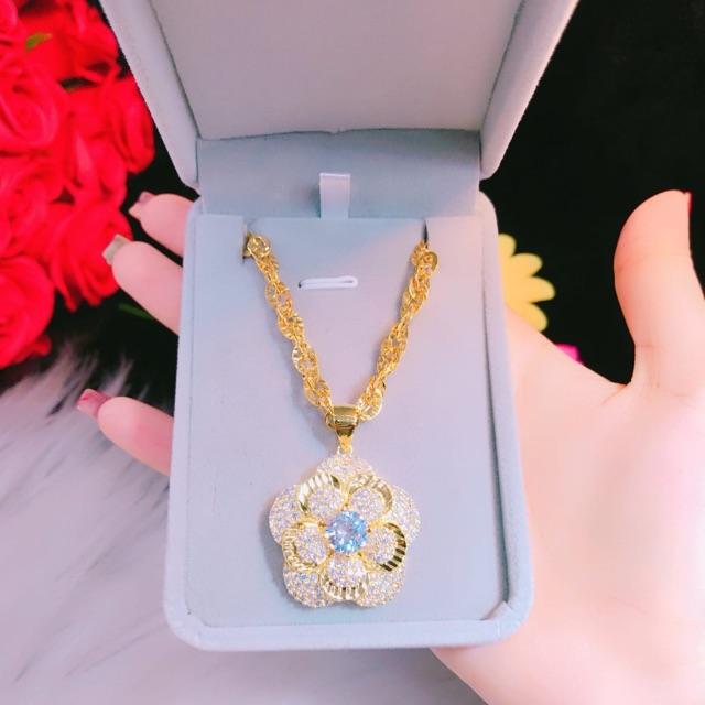 Mặt hoa mai mạ vàng 18k- không tính dây RCLN
