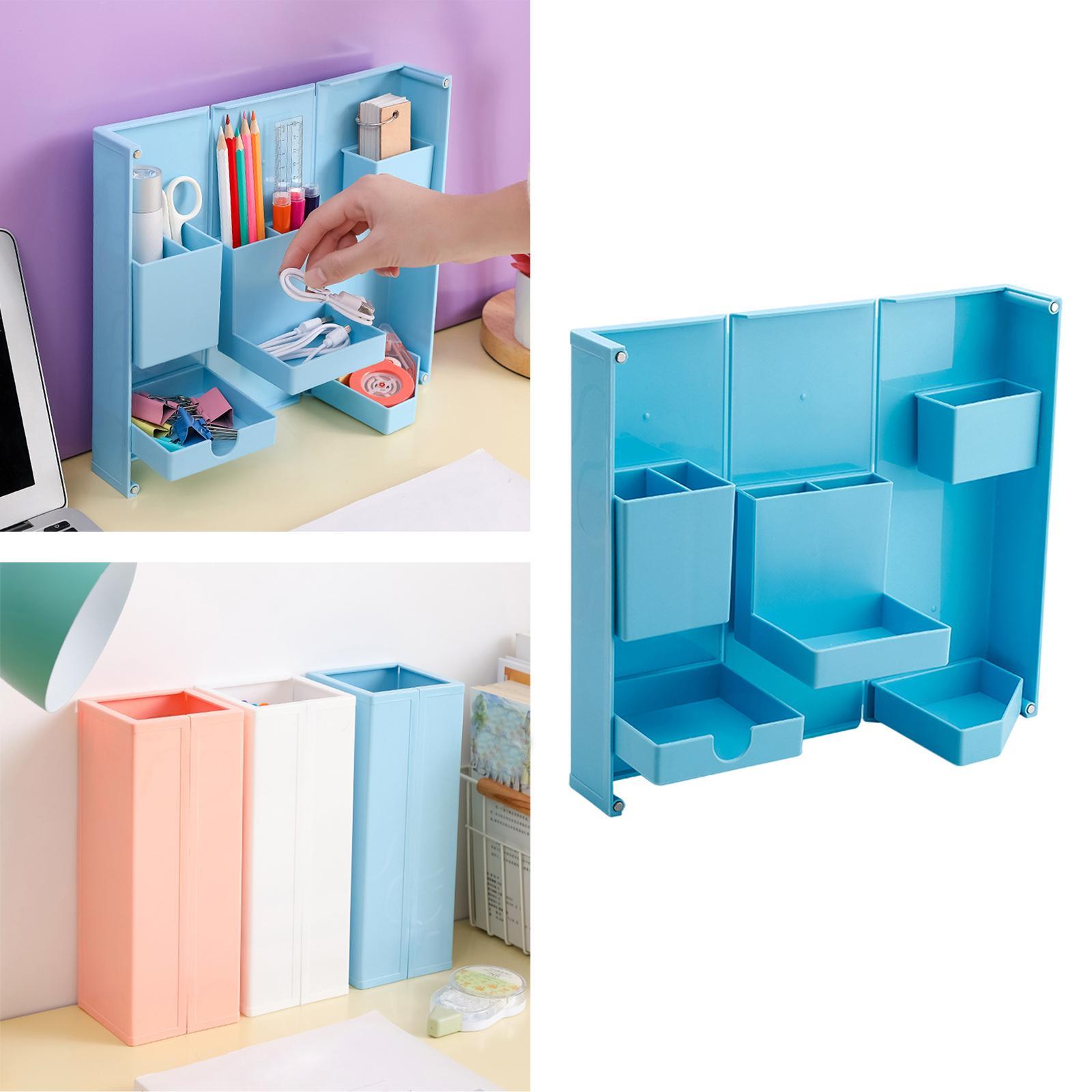 Foldable Pencil Organizer Stationery Container for Office Desktop Home