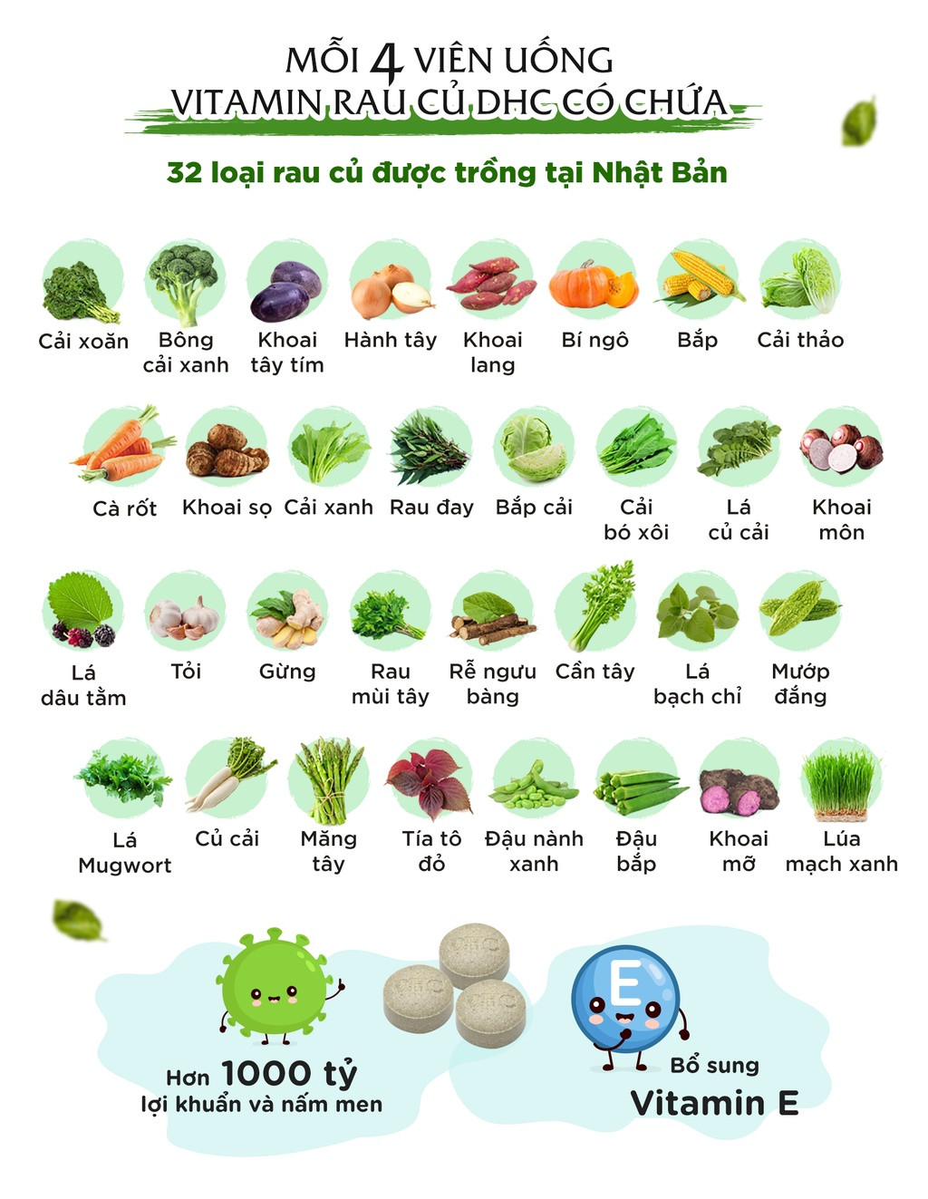Viên Uống Rau Củ DHC Nhật Bản DHC Perfect Vegetable Premium Japanese Harvest