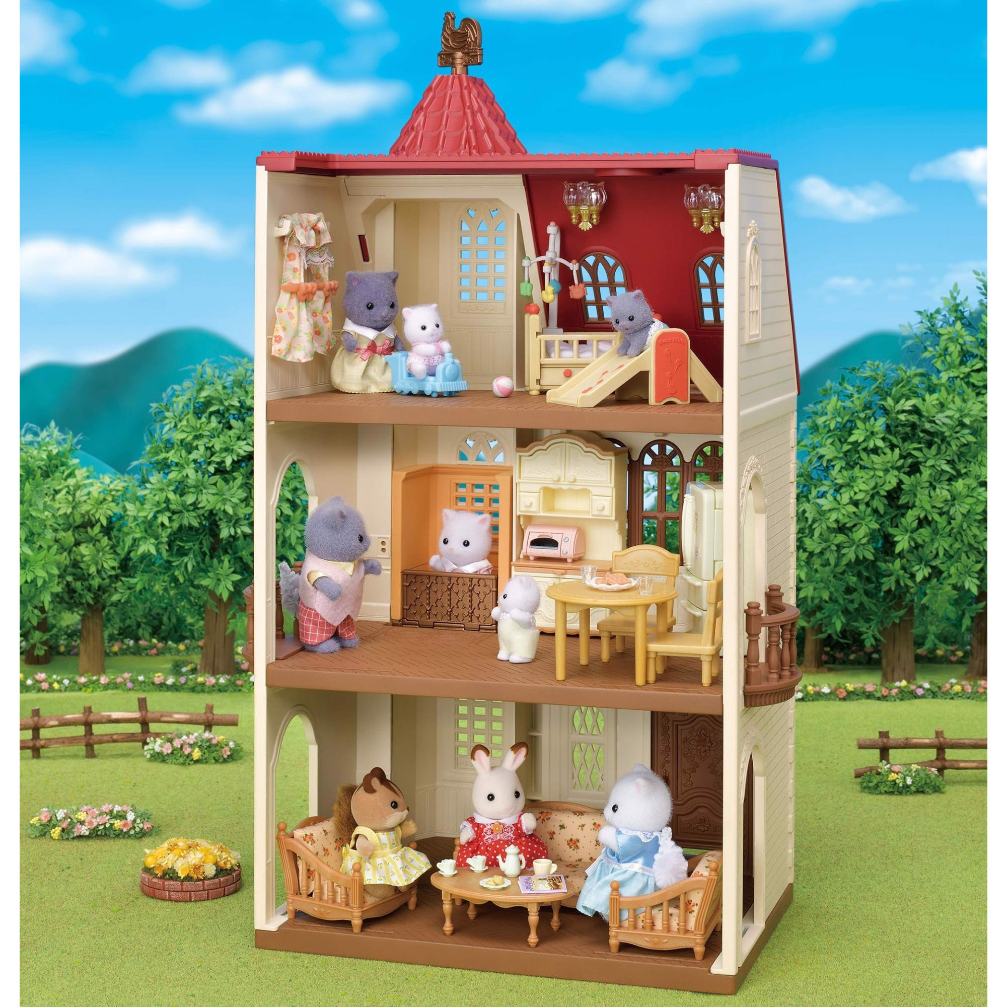 Đồ chơi nhập vai Nhà Tháp Mái (có thang máy) Sylvanian Families