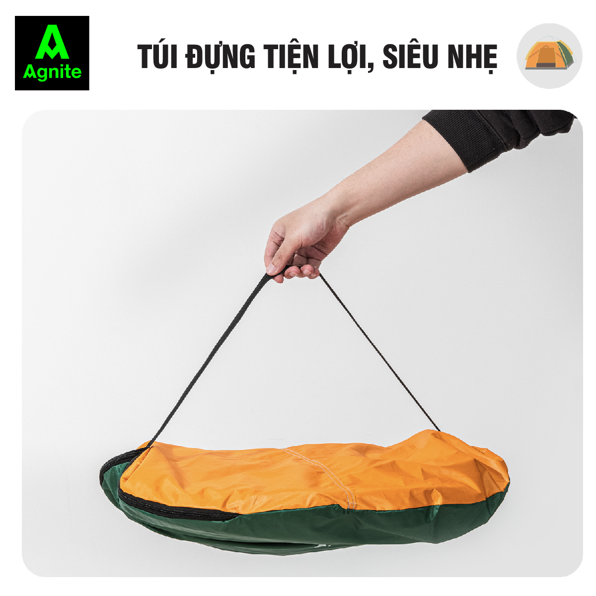 Lều cắm trại Agnite, lều picnic, lều dã ngoại tự bung, lắp và tháo dễ dàng nhanh chóng, nhiều mẫu mã, kích thước