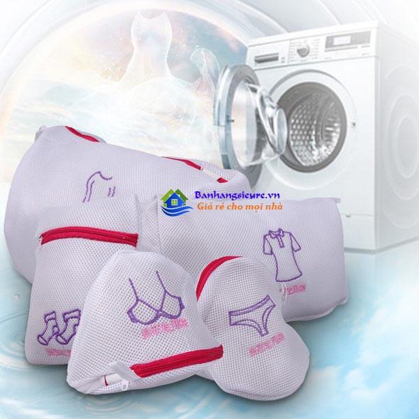 Túi lưới giặt đồ/Set 5 túi lưới giặt quần áo đồ lót, tất vớ cho máy giặt