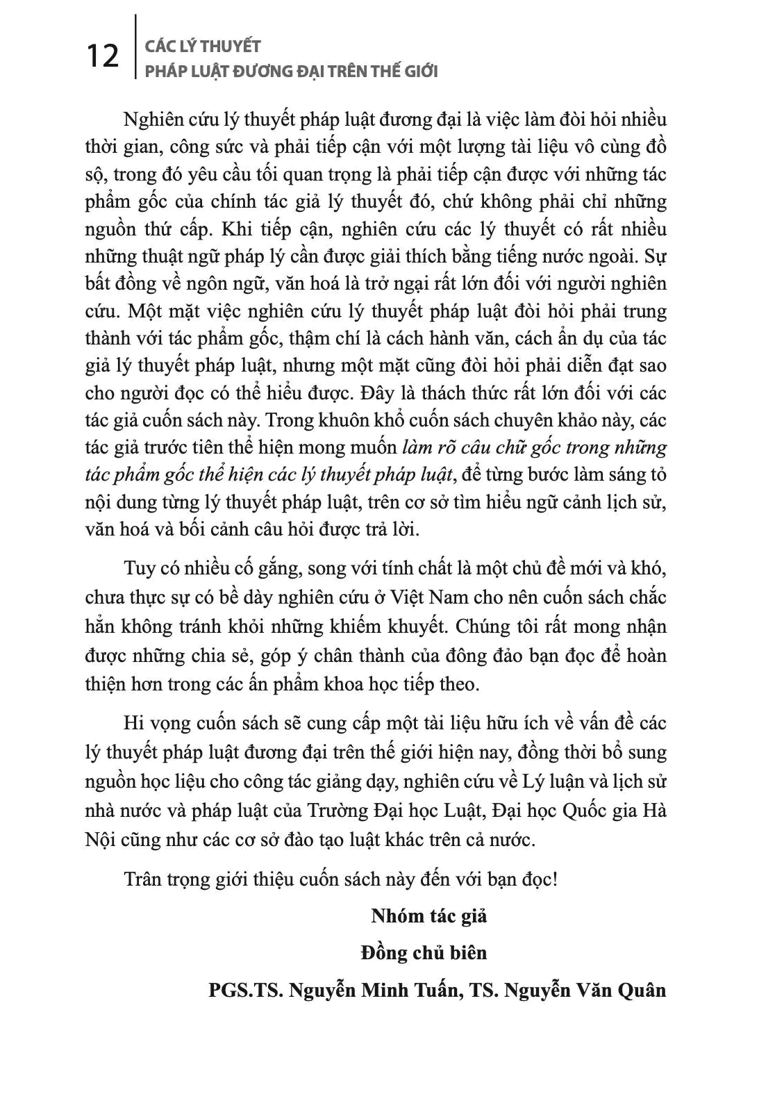 CÁC LÝ THUYẾT PHÁP LUẬT ĐƯƠNG ĐẠI TRÊN THẾ GIỚI (Sách chuyên khảo) - PGS. TS. Nguyễn Minh Tuấn, TS. Nguyễn Văn Quân (Đồng chủ biên) - (bìa mềm)