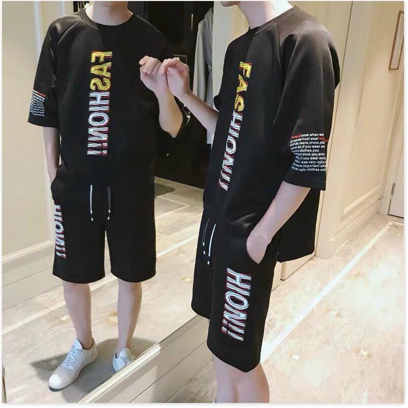 SET BỘ THỂ THAO NAM PHONG CÁCH HỌA TIẾT CÁ TÍNH THUN CO GIẢN 4 CHIỀU THOÁNG MÁT THỜI TRANG VINA 1HIT FASHION