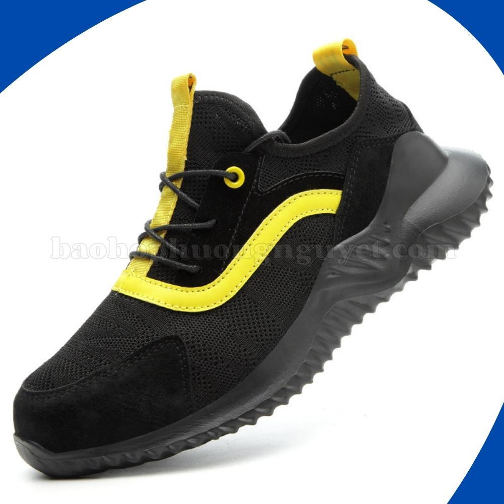 Giày bảo hộ lao động JB905 dáng thể thao siêu nhẹ màu vàng đen ,có mũi thép chống va đập, đế lót thép chống đâm xuyên