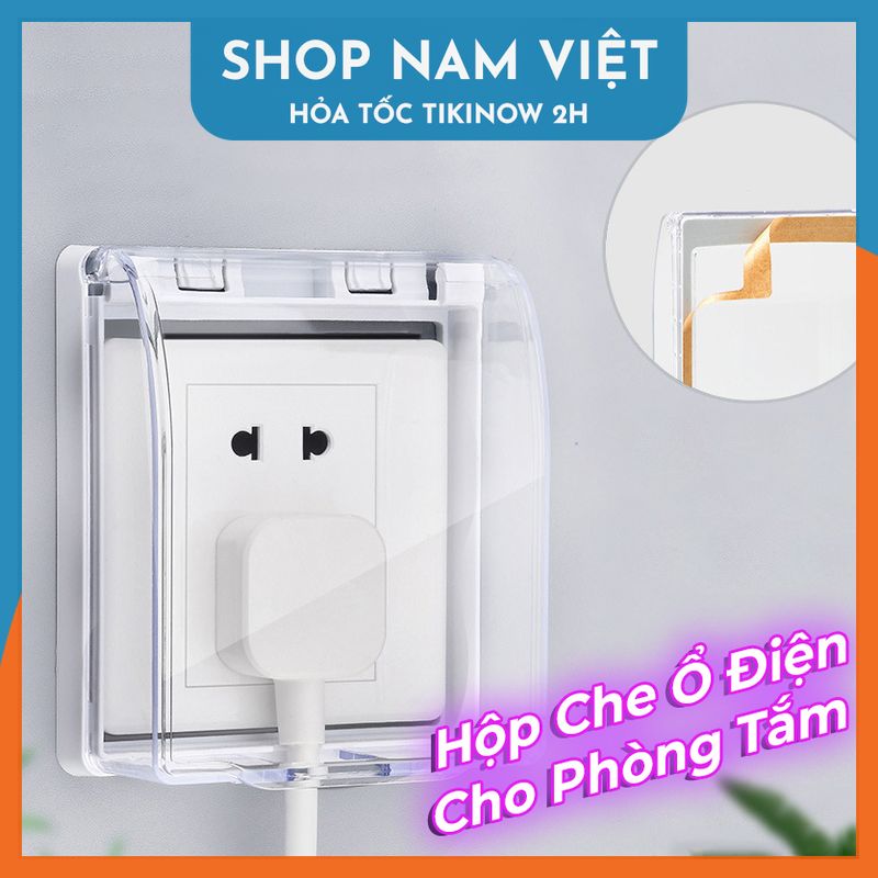 Hộp Che Ổ Điện Dán Tường Chống Nắng Ngoài Trời, Chống Nước Trong Nhà Tắm