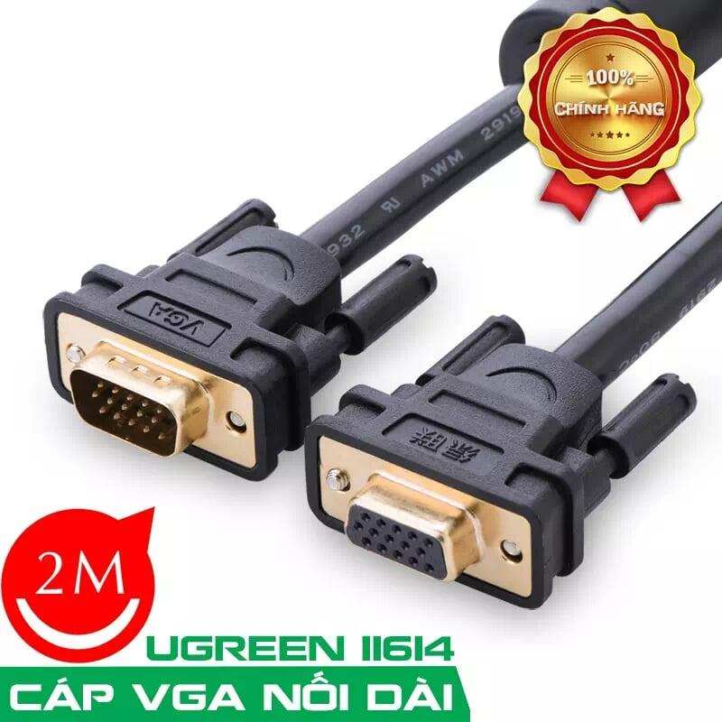 Ugreen UG11614VG103TK 2M màu Đen Cáp tín hiệu nối dài VGA đầu mạ vàng - HÀNG CHÍNH HÃNG