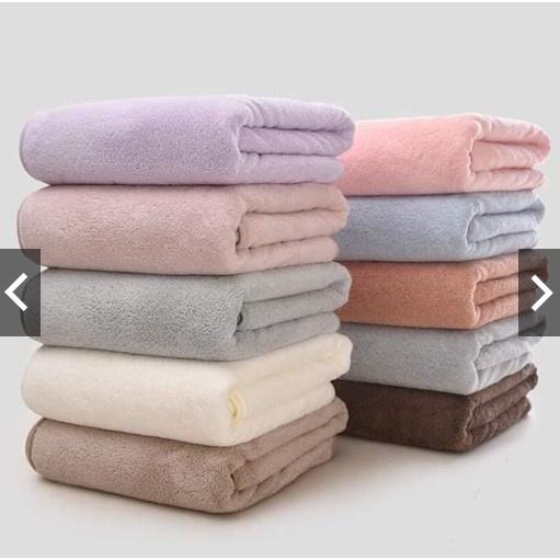 M19. Khăn tắm lớn Hàn Quốc lông mềm mịn cỡ 70x140 siêu đẹp