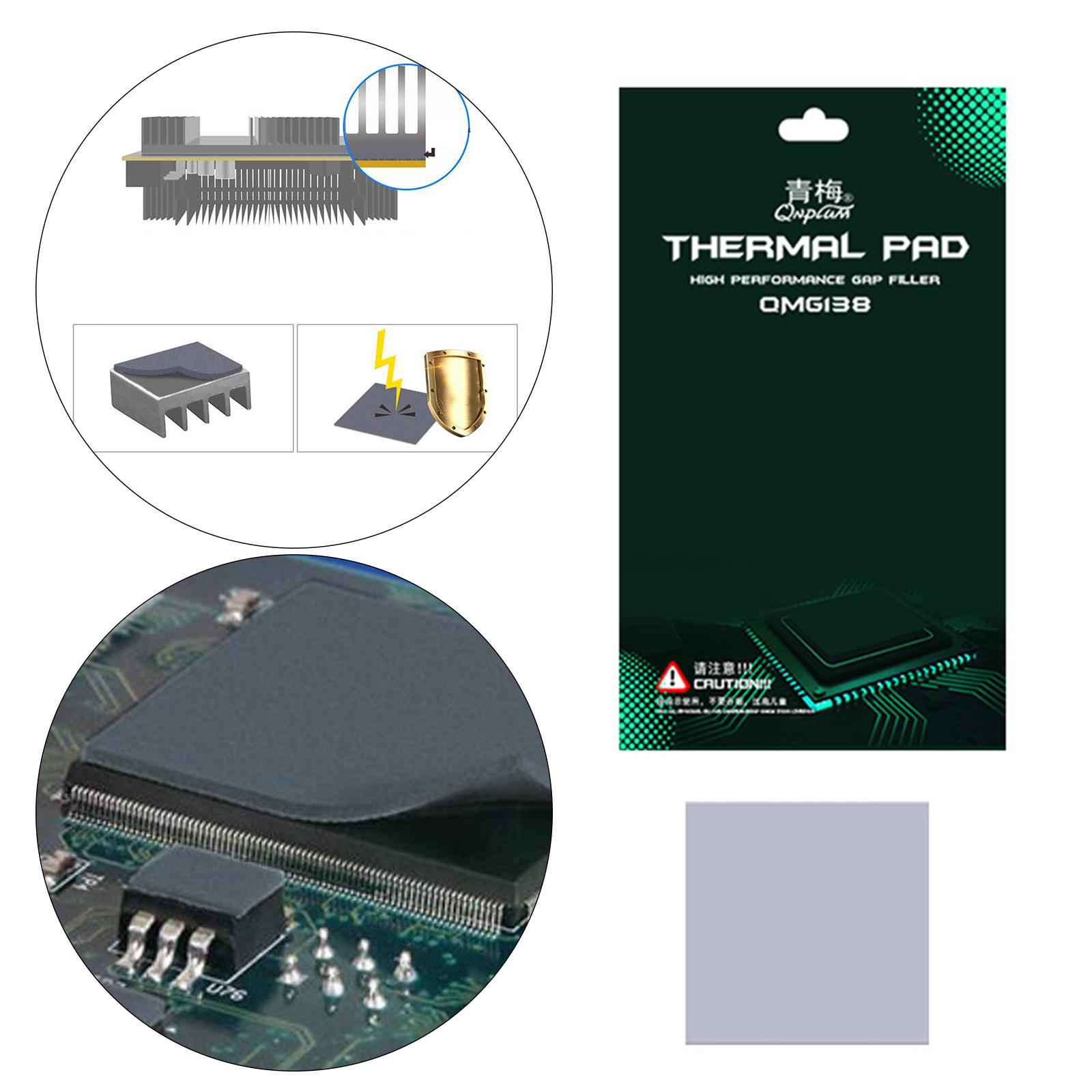 Silicone Thermal Pad Grease Pad 13.8 W/mK for CPU Coolers Graphics Card, Durable