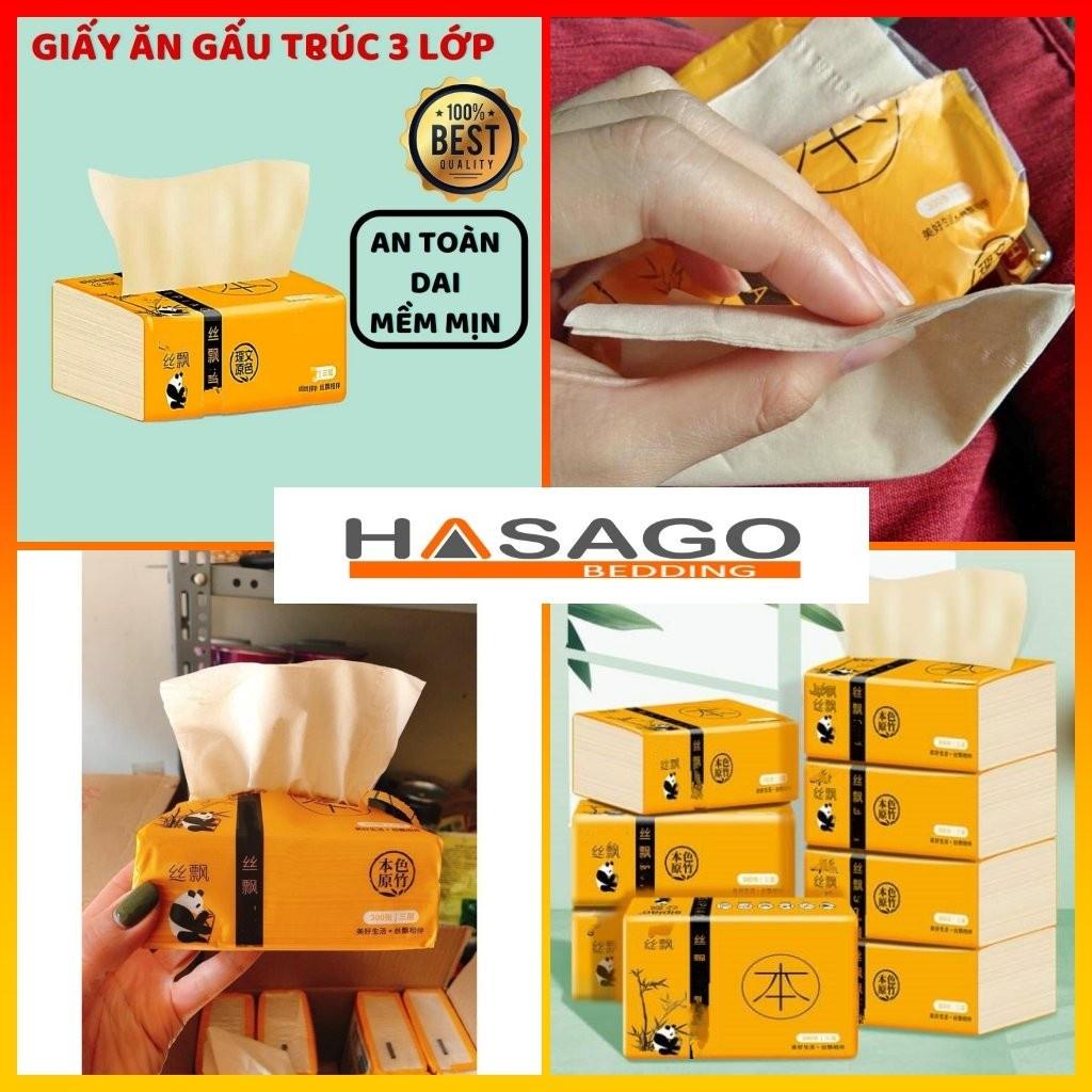 Giấy Ăn Than Tre Gấu Trúc Thùng 30 Gói Loại 1