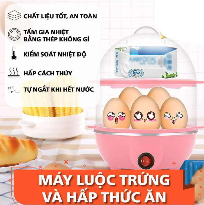 MÁY HẤP TRỨNG - THỨC ĂN - ĐA NĂNG 2 TẦNG