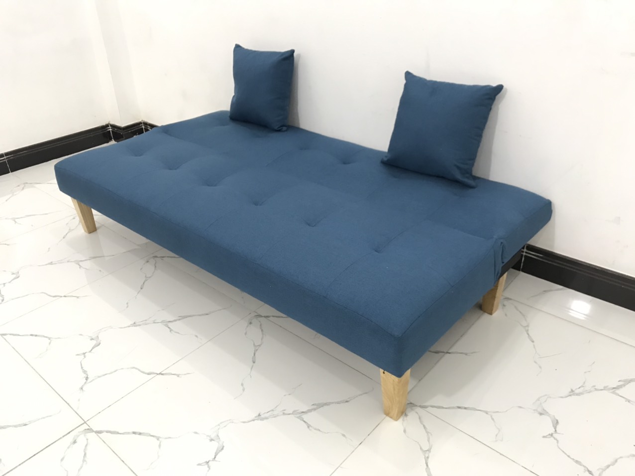 Ghế sofa giường nằm xanh dương nhiều kích cỡ