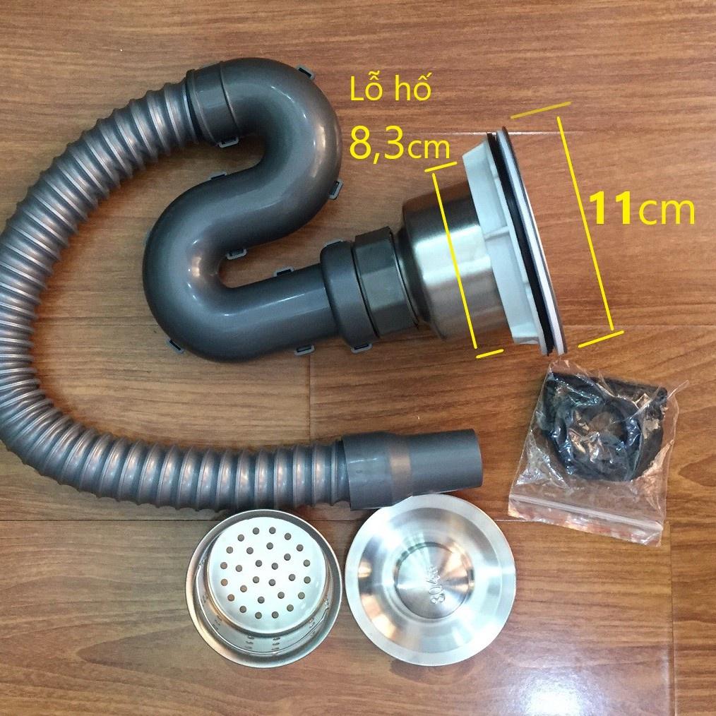 Bộ xi phông chậu rửa bát inox một hố