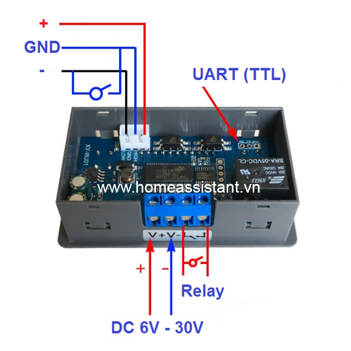 Công Tắc Hẹn Giờ Tắt Trễ Thời Gian Đa Năng 12V WJ01