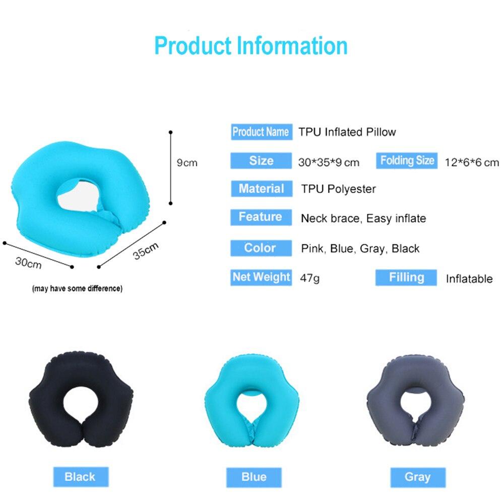 Zomake Ultralight TPU Inflatable Air Pillow with Sack Compact Outdoor Indoor Portable Pillows Neck Protection Air Pillows