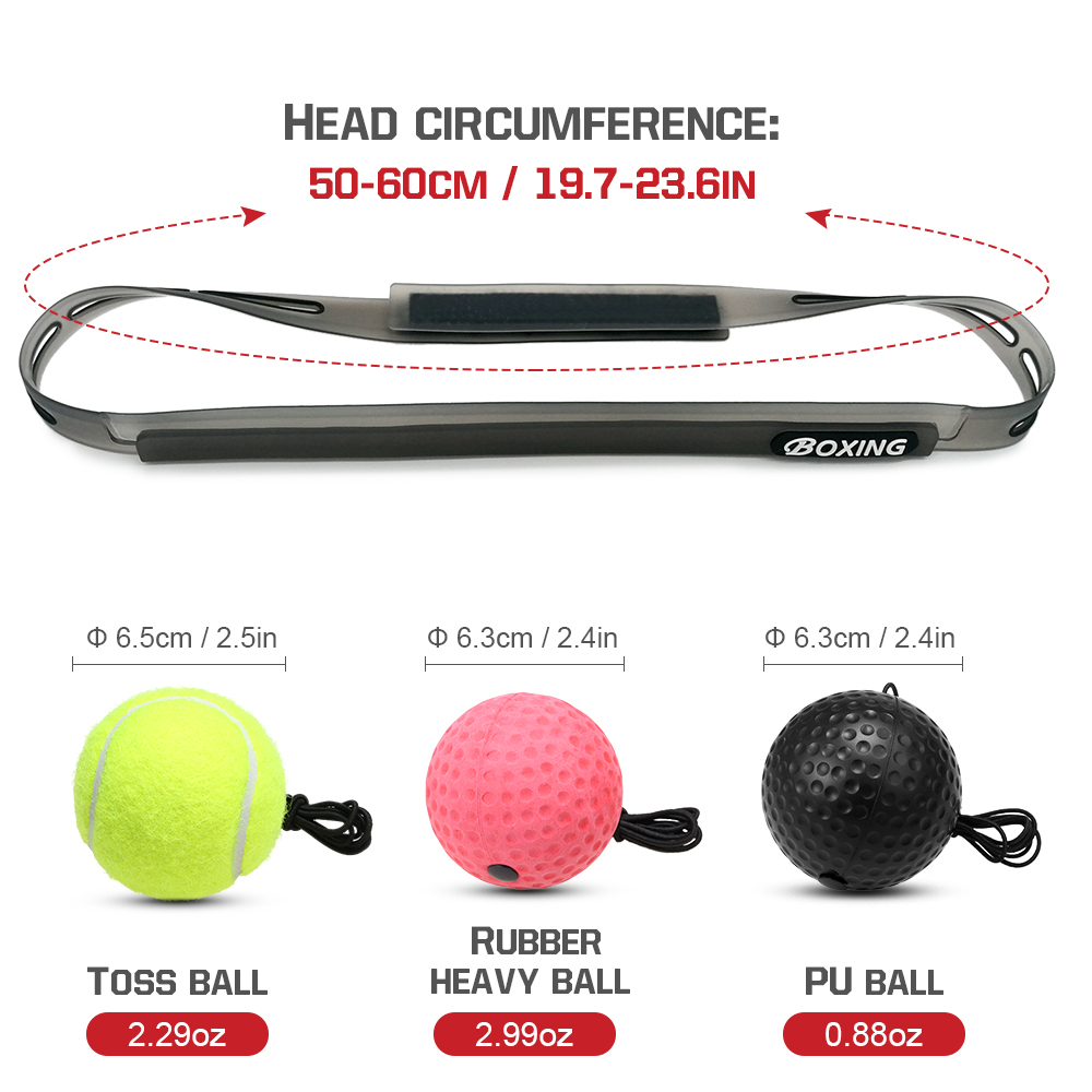 Set 3 quả bóng tập đánh phản xạ bằng silicon