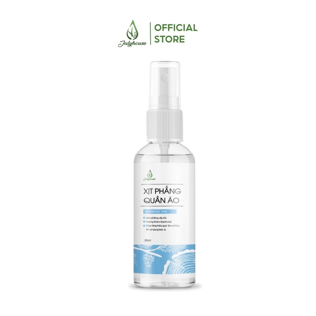 Xịt thơm quần áo Gỗ Hồng JULYHOUSE 20ml làm phẳng cấp tốc, hương thơm dịu nhẹ