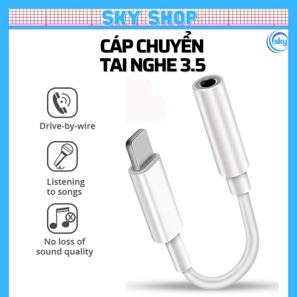 Cáp chuyển đổi tai nghe sang chân tròn 3.5 mm có hỗ trợ mic đàm thoại-Dây Zắc,giắc,Jack