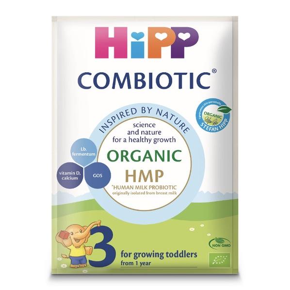 [HSD_T5.2024] Sữa bột công thức HiPP 3 Organic Combiotic dạng gói (24g/ gói) - Hỗ trợ tiêu hóa và tăng chiều cao