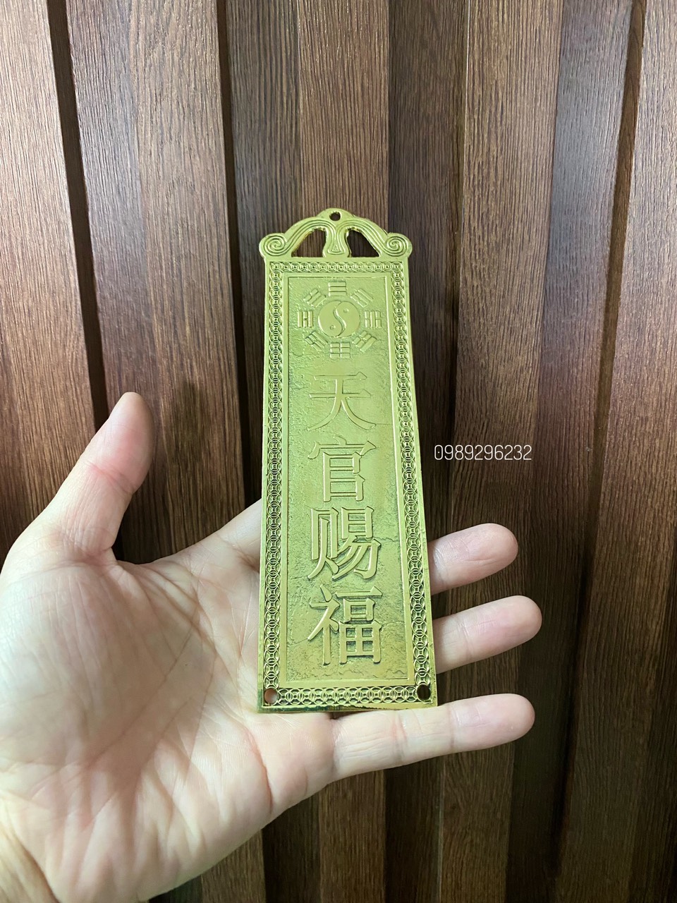 Kim bài Thiên Quan Tứ Phước Phúc đồng nguyên chất