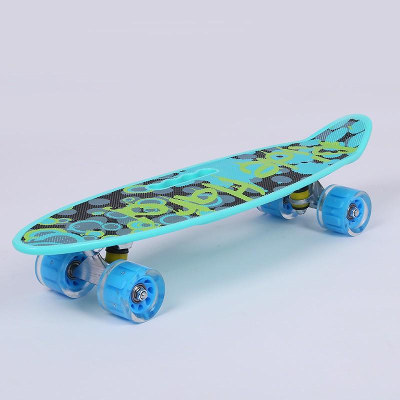 Ván trượt Skateboard Penny nhiều màu có bánh đèn led phát sáng mẫu lơn chịu lực 120kg cho người lớn và trẻ em