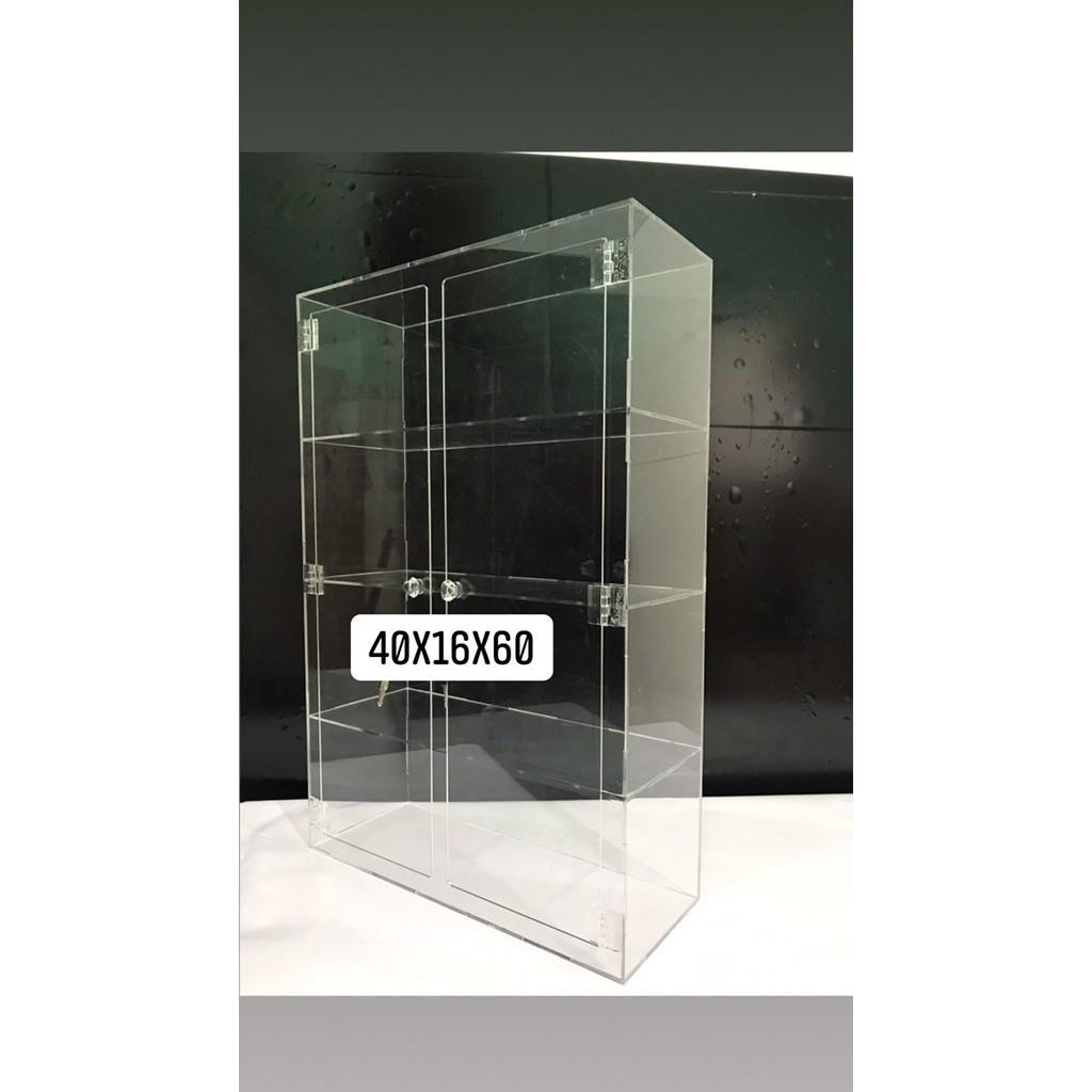 Tủ mỹ phẩm để bàn chống bụi mica 3 tầng size lớn