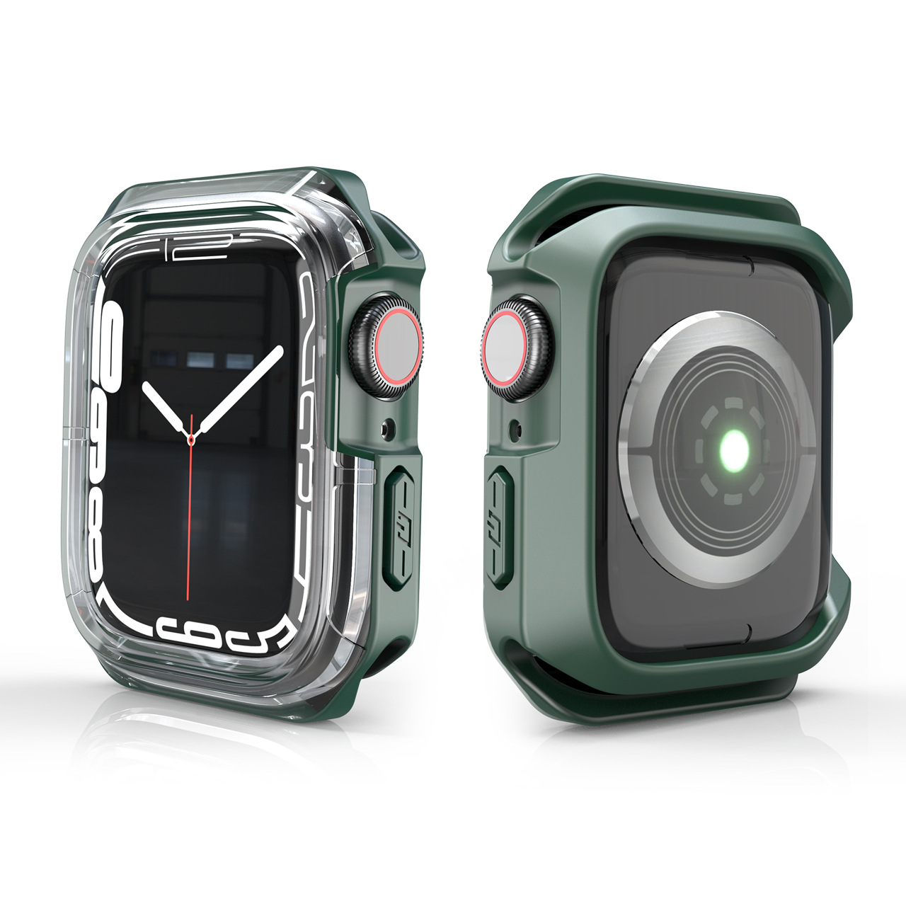 Ốp Case Viền PC Trong Suốt cho Apple Watch Series 4/5/6/SE/7/8/9/SE2 Size 40mm/41mm/44mm/45mm