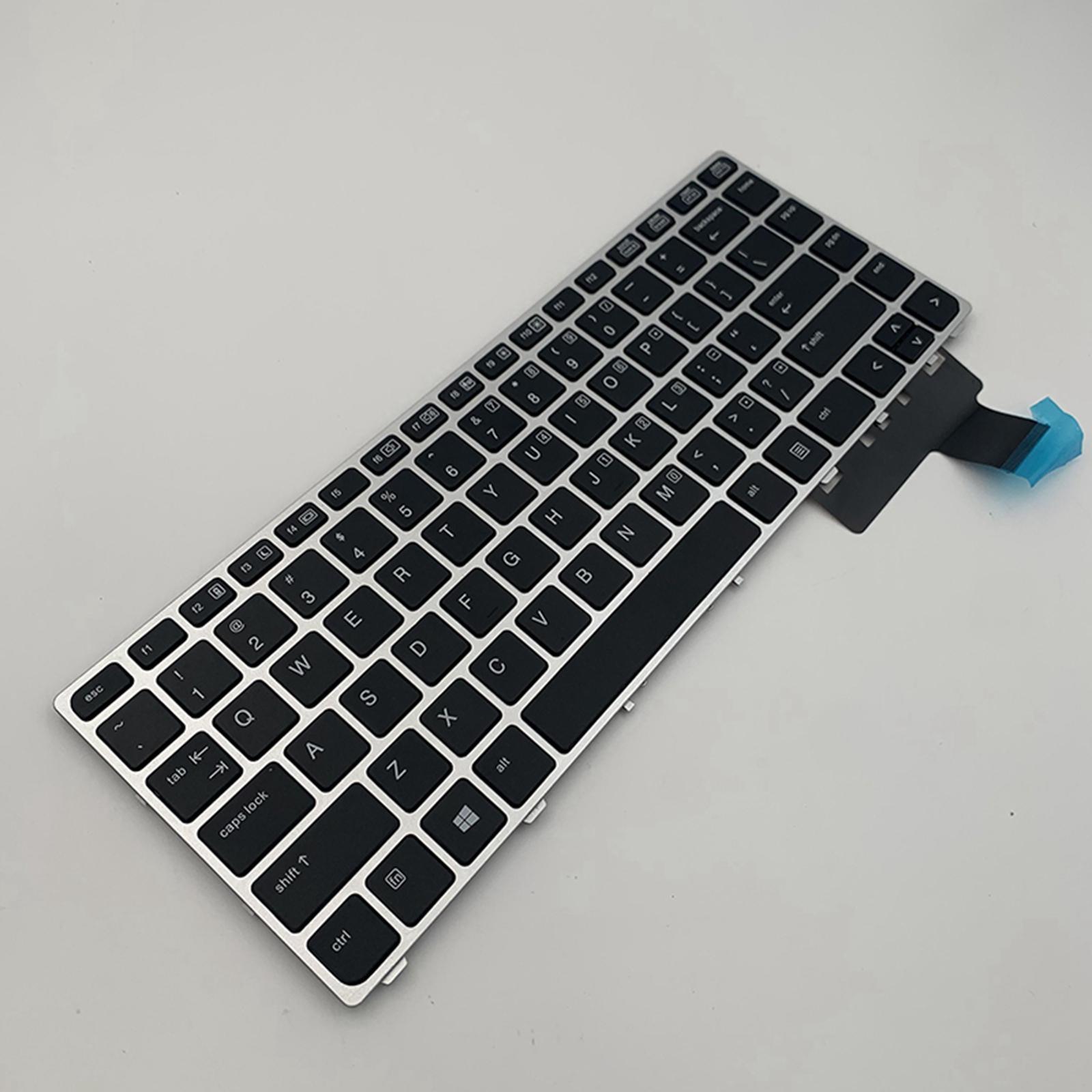 Laptop Replacement Keyboard, with Silver Frame US English for HP Elitebook Folio 9470M 9470 9480 9480M