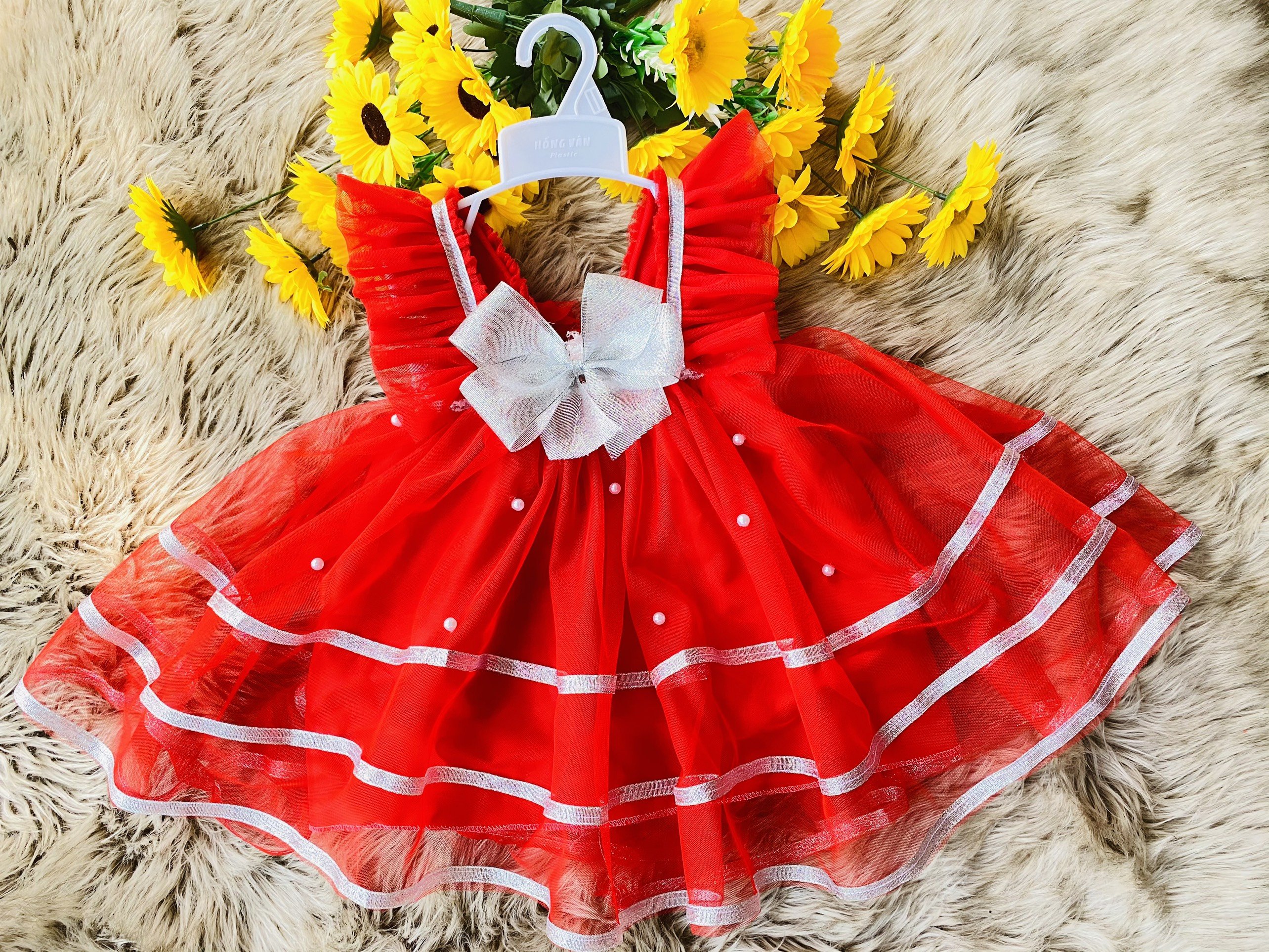 Đầm xòe công chúa, váy tutu cho bé (Size 8-12kg) VASBO01 + Ảnh thật