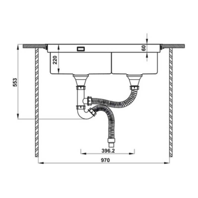 Chậu Rửa Chén 2 Ngăn Inox Hafele HS21-SSN2S90 567.94.030 - Hàng Chính Hãng