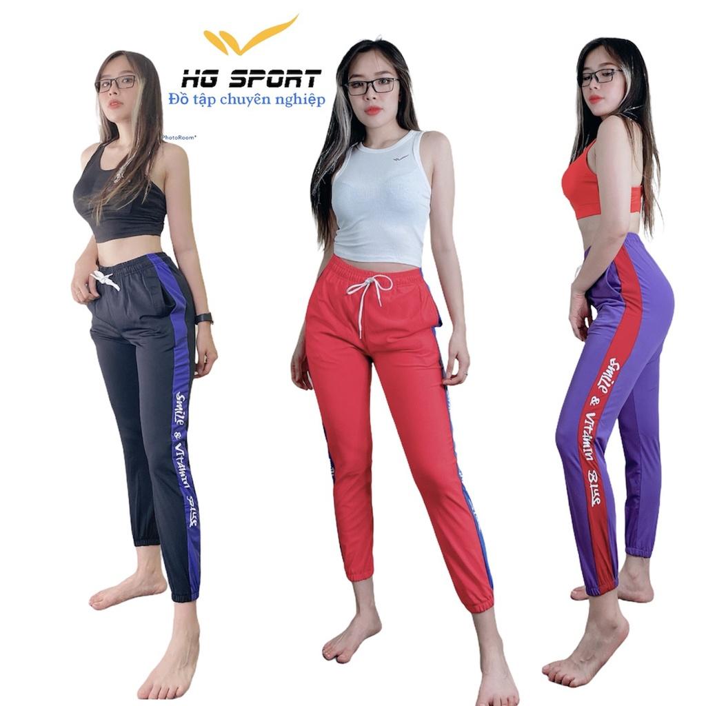 Quần tập Yoga, Đồ tập Gym Thể thao nữ ,quần joggger phối màu , từ 43-65kg QDJ501