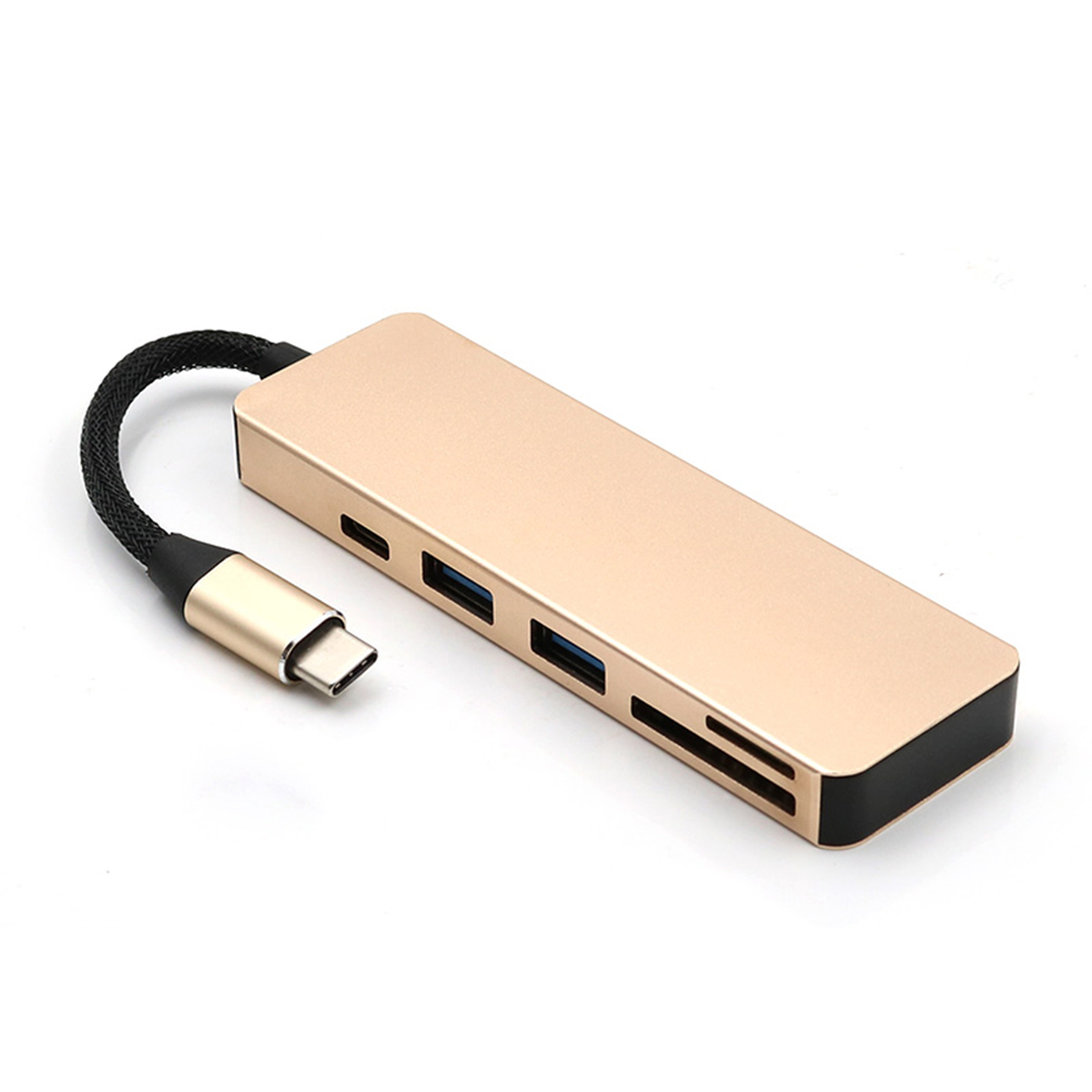 Bộ Chuyển Đổi Đa Cổng USB C Hub 5 Trong 1 Với 1 Cổng USB 3.1 Và 2 Cổng USB 3.0 Đầu Đọc Thẻ Nhớ SD TF Cho Thiết Bị Loại C