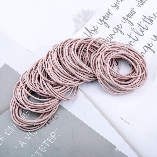 Set 50 chun buộc tóc có túi zip SC06