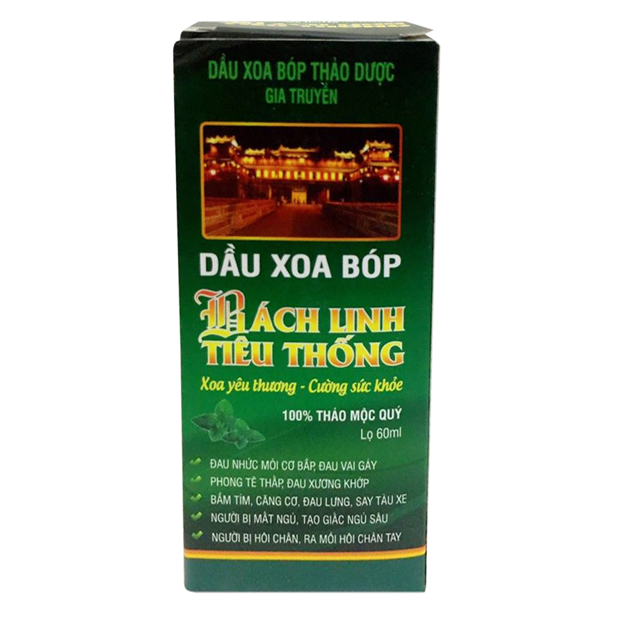 Combo 5 Chai Dầu Xoa Bóp Bách Linh Tiêu Thống (60ml/ Chai)
