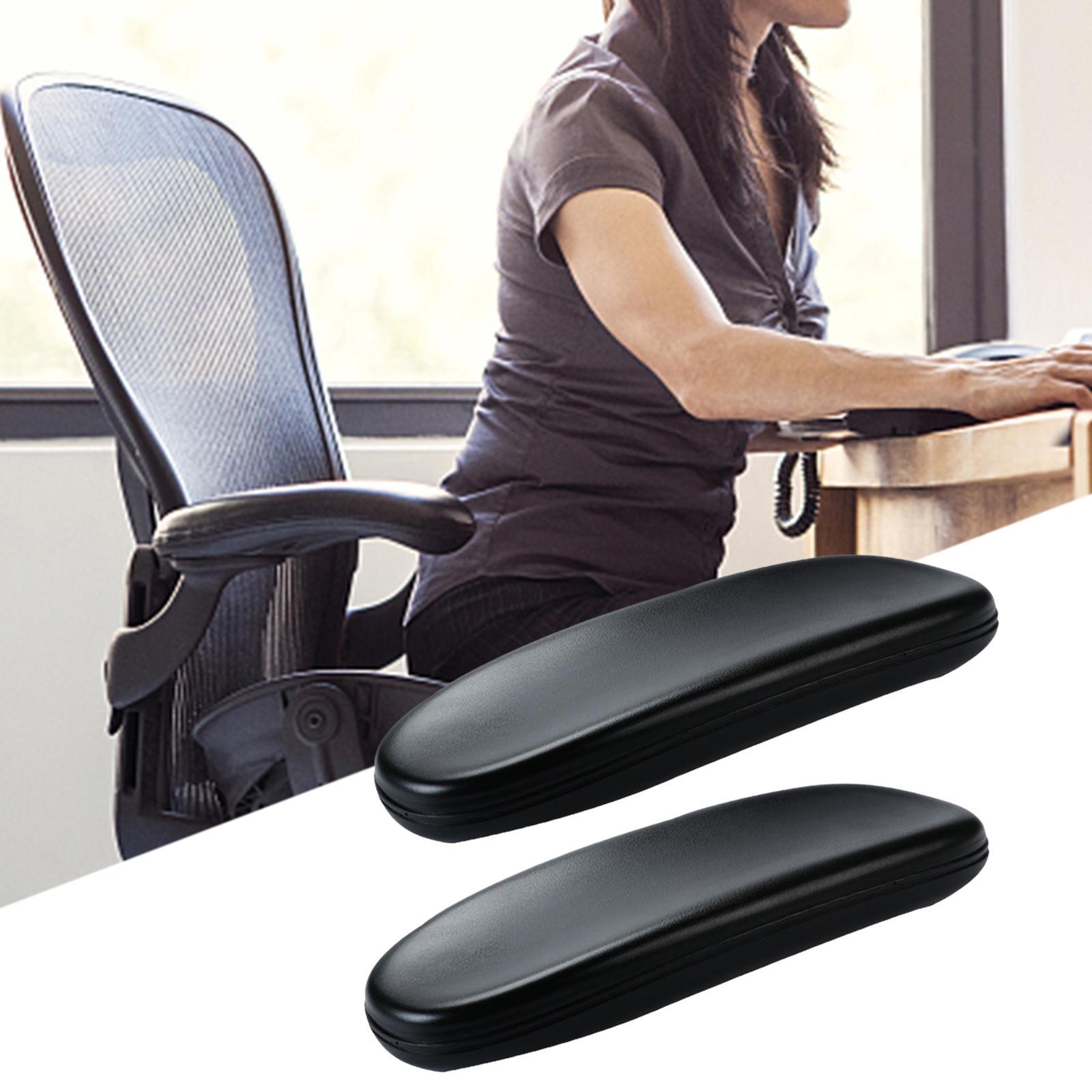 2Pcs Desk Chair Armrest Pads Gaming Chair Extra Thick PU Leather