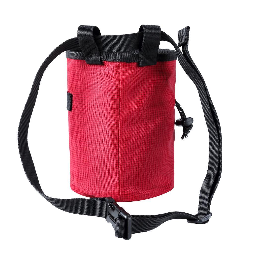 2pcs/set Green & Red Rock Climbers Outdoor Climbing Chalk Bag with Adjustable Belt & Drawstring Closure