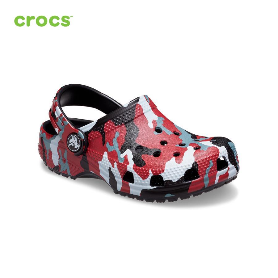 Giày lười trẻ em Crocs FW Classic Clog Toddler Camo Blk/Red - 207593-063