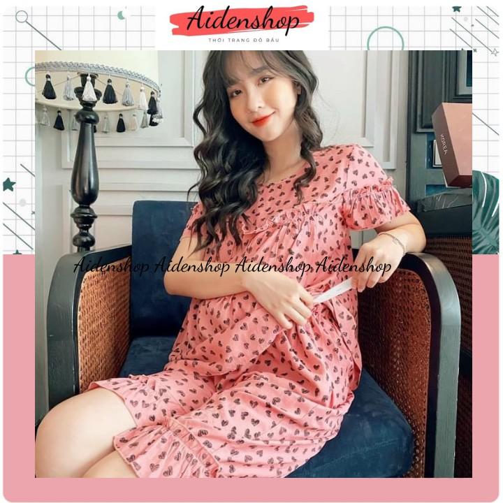 Bộ bầu xinh ngố chất đũi mát mùa hè 2021