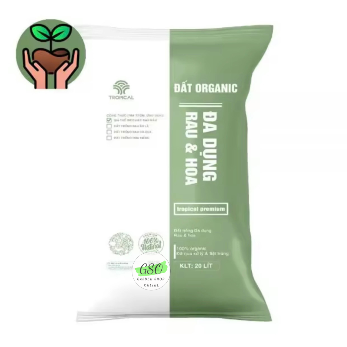 Đất trồng rau ăn củ quả, thân leo Tropical Premium