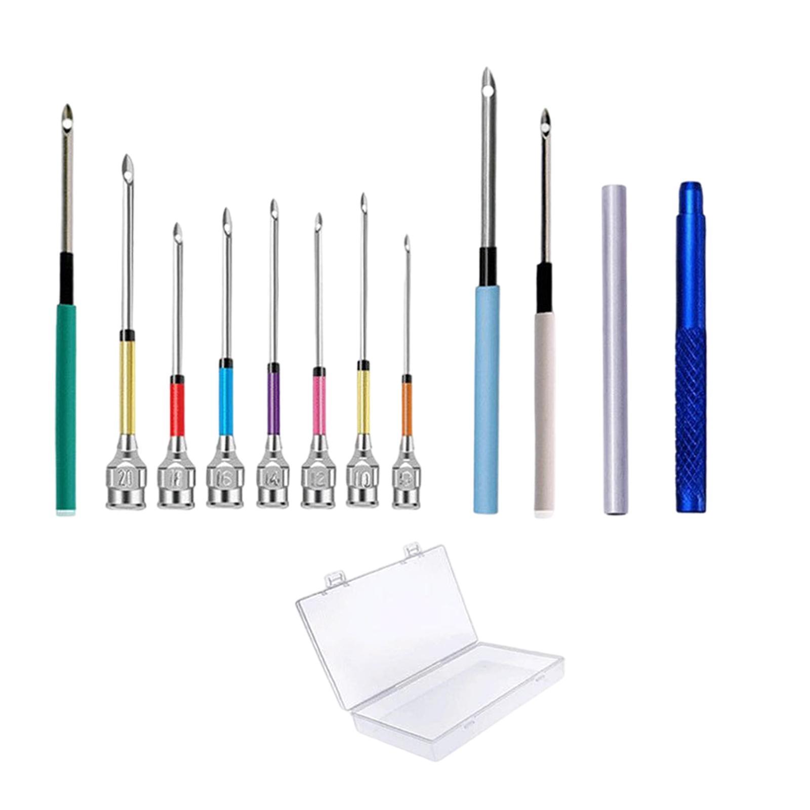 12 Pieces DIY Punch Needle Embroidery Kit for Making Rug Adults Knitting
