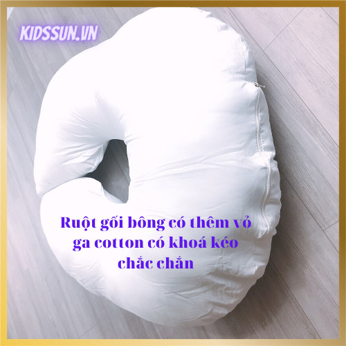 Gối Chống Trào Ngược Cho Bé - Ruột Bông - Vỏ Cotton Mềm Mịn - Nhiều Màu Sắc