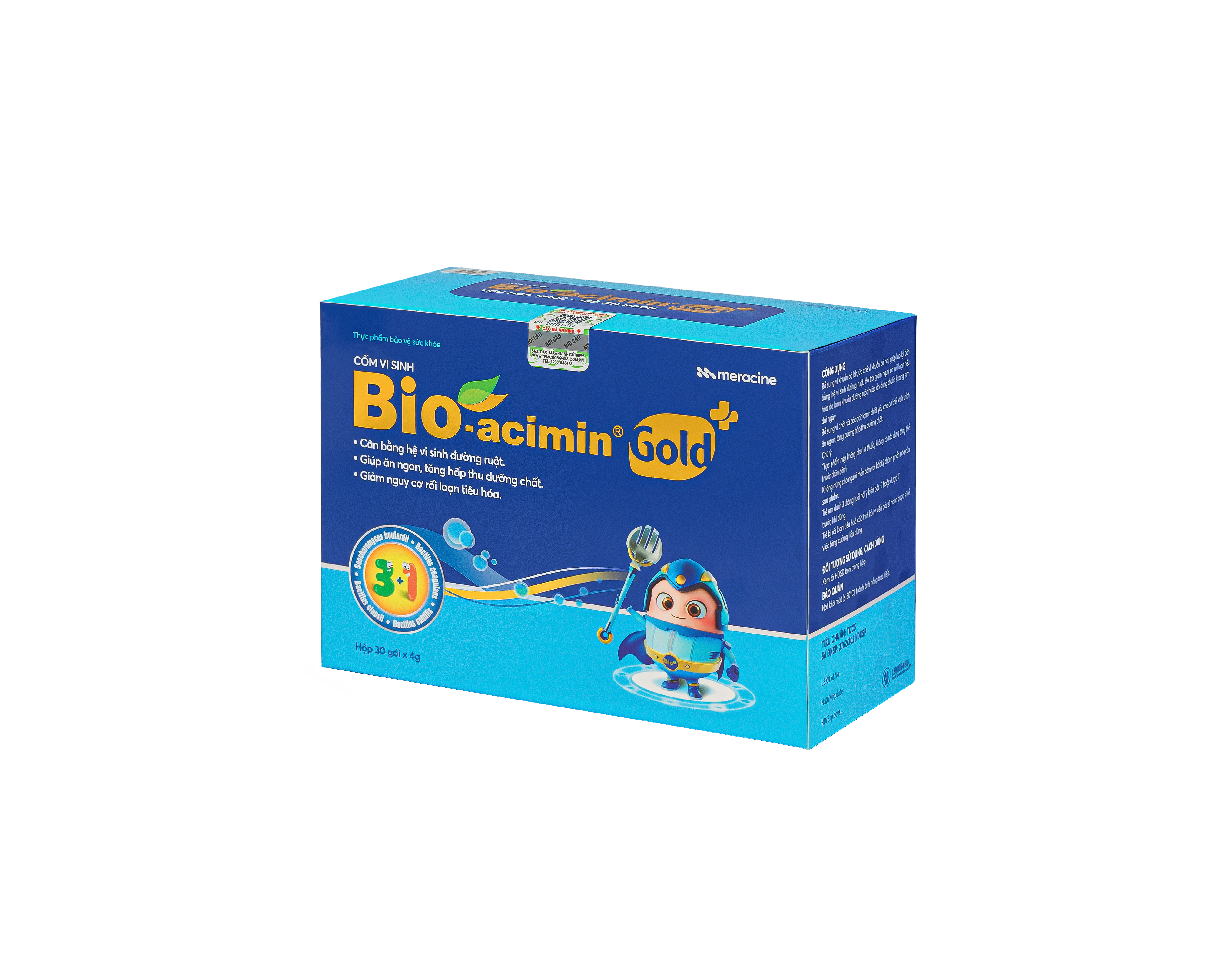 Thực phẩm bảo vệ sức khỏe Cốm vi sinh Bio-acimin Gold + (30 gói)