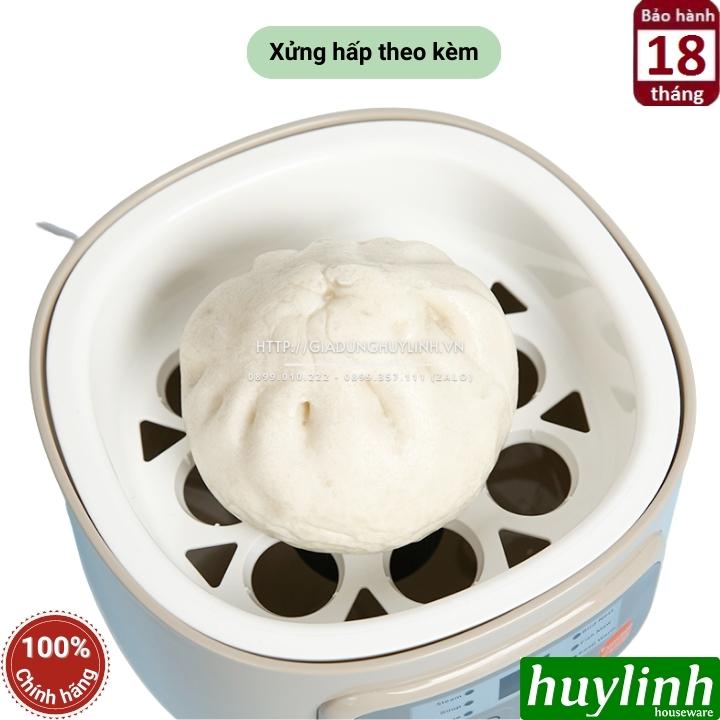 Nồi nấu chậm - chưng yến - nấu cách thuỷ Bear DDZ-A08D1 [A08G2] - 0.8 lít - Kèm xửng hấp - Hàng chính hãng