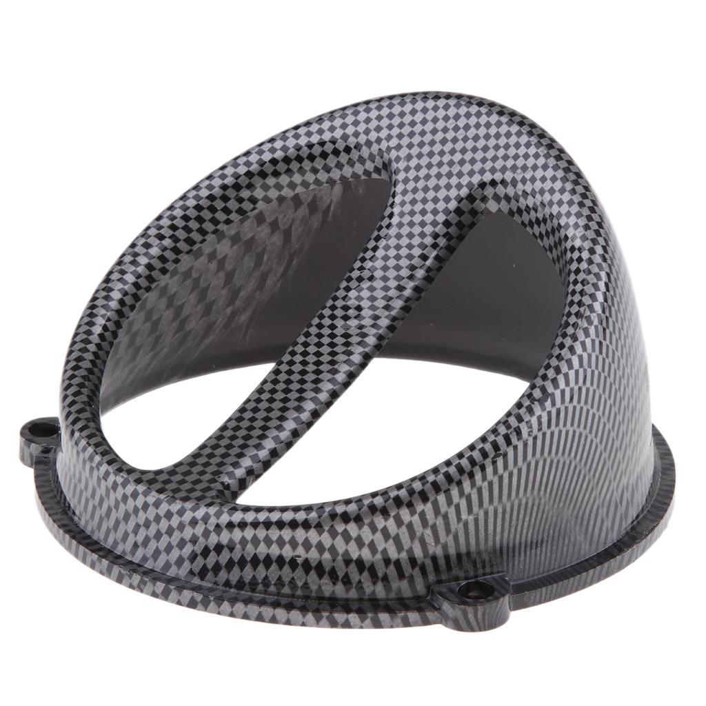 2 Pcs Carbon Fiber Color Air Scoop Fan Cover Cap Fits for GY6 125/150cc Scooter