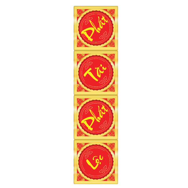 Decal Dán Tường Trang Trí Tết Liễn Xuân Số 4