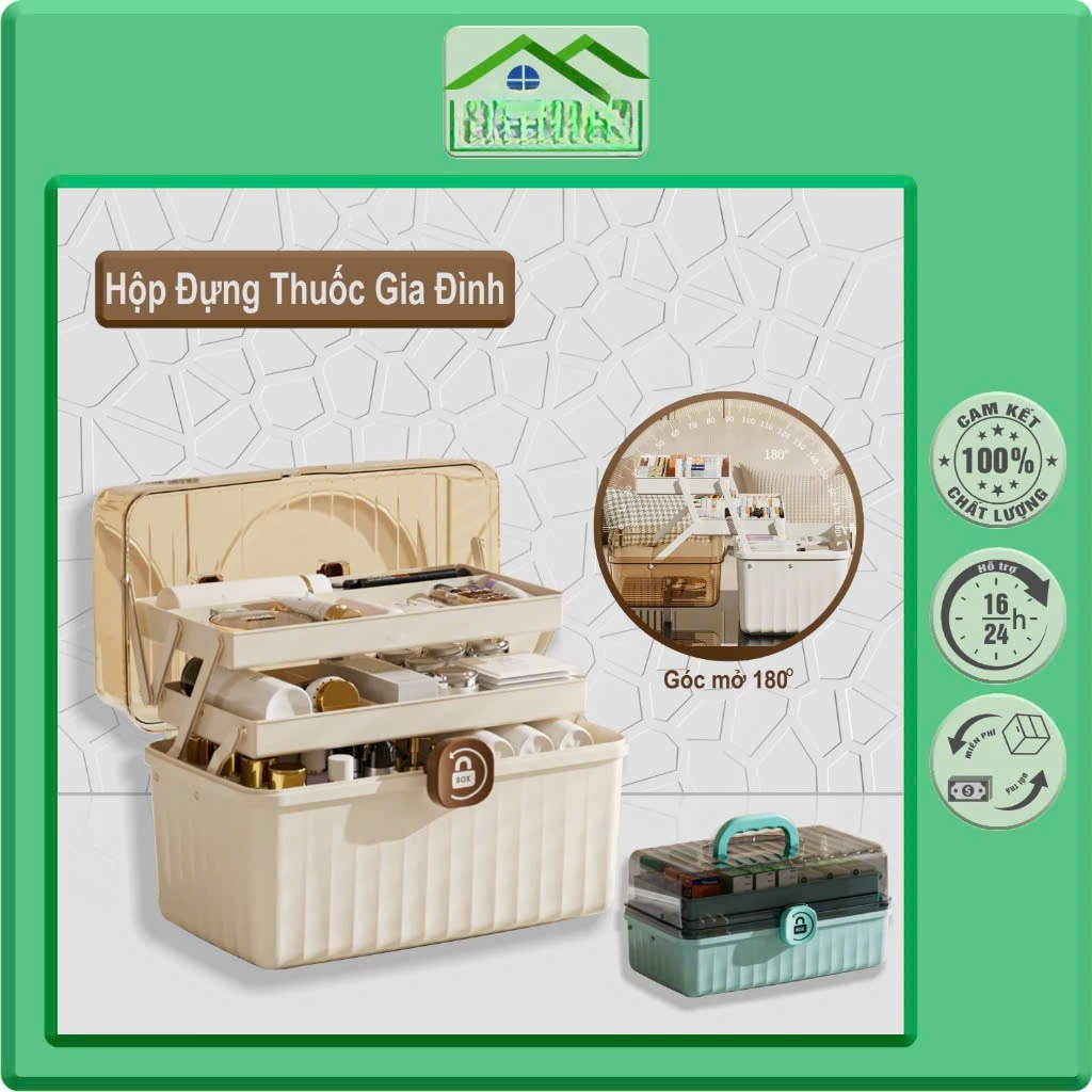 Hộp Đựng Thuốc Gia Đình Kích Thước 32cm x 18cm x 17.5cm - PHỤ KIỆN PHÒNG NGỦ KHÁC