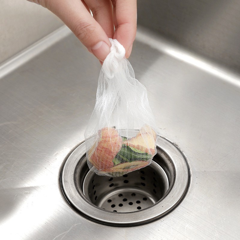 Set 100 Túi Lưới Lọc Rác Bồn Rửa Chén Túi Đựng Rác Bao Rác Tiện Dụng H249 - Egreen Dùng 1 Lần