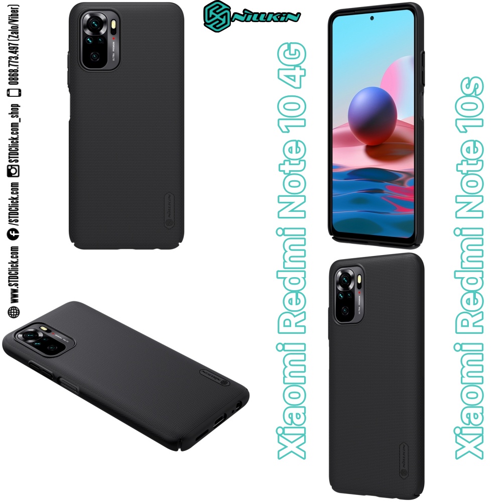 ỐP LƯNG DÀNH CHO ĐIỆN THOẠI XIAOMI REDMI NOTE 10 4G - REDMI NOTE 10S NILLKIN NHỰA CỨNG SẦN